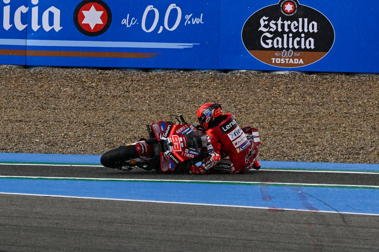 Marc Marquez Crash, Tissot Sprint Race, Spanish MotoGP, 25 April 2026