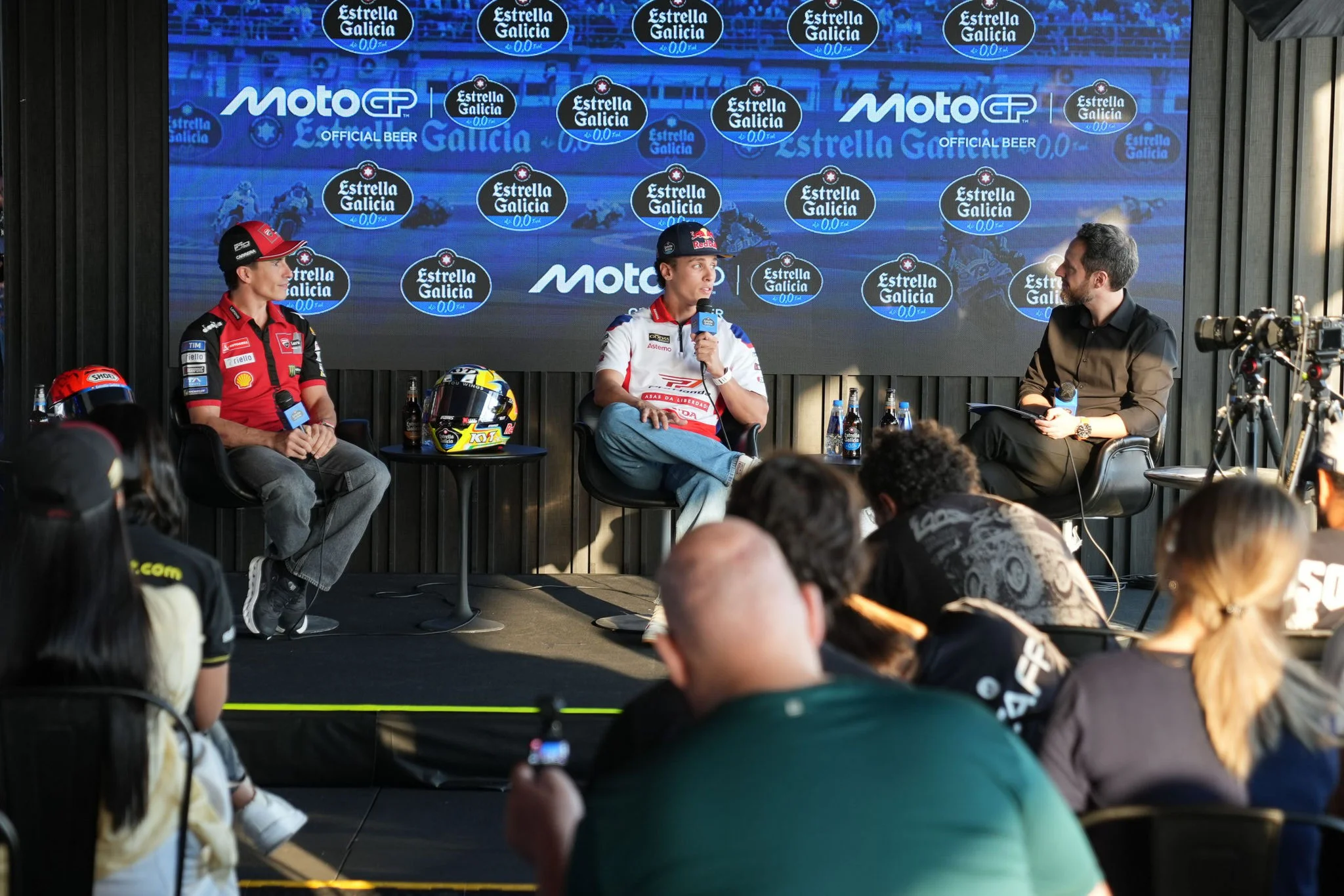 Rueda de prensa Estrella Galicia 0,0 con Marc Márquez y Diogo Moreira