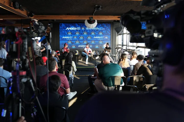 Marc Márquez y Diogo Moreira en rueda de prensa