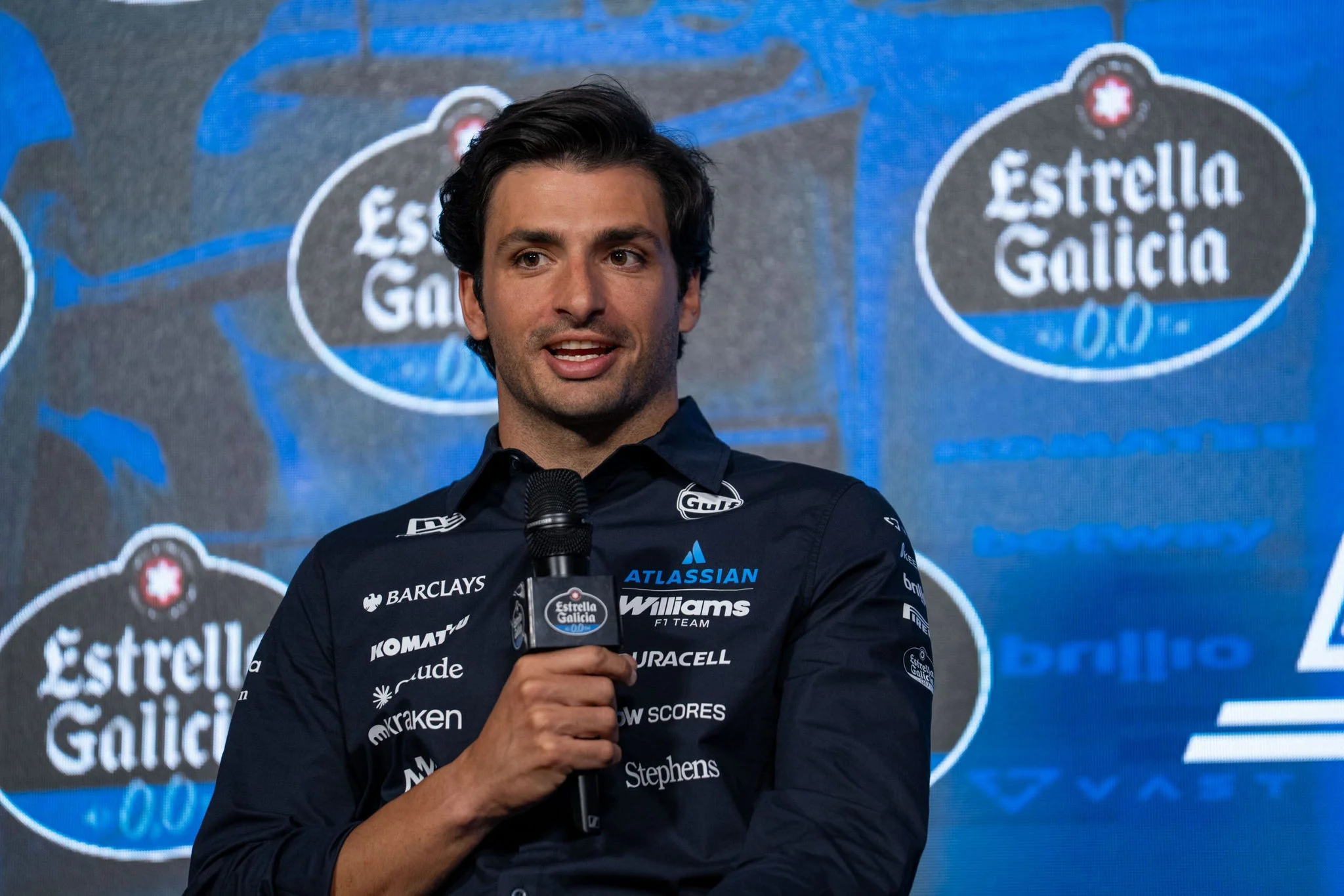Carlos Sainz en la rueda de prensa