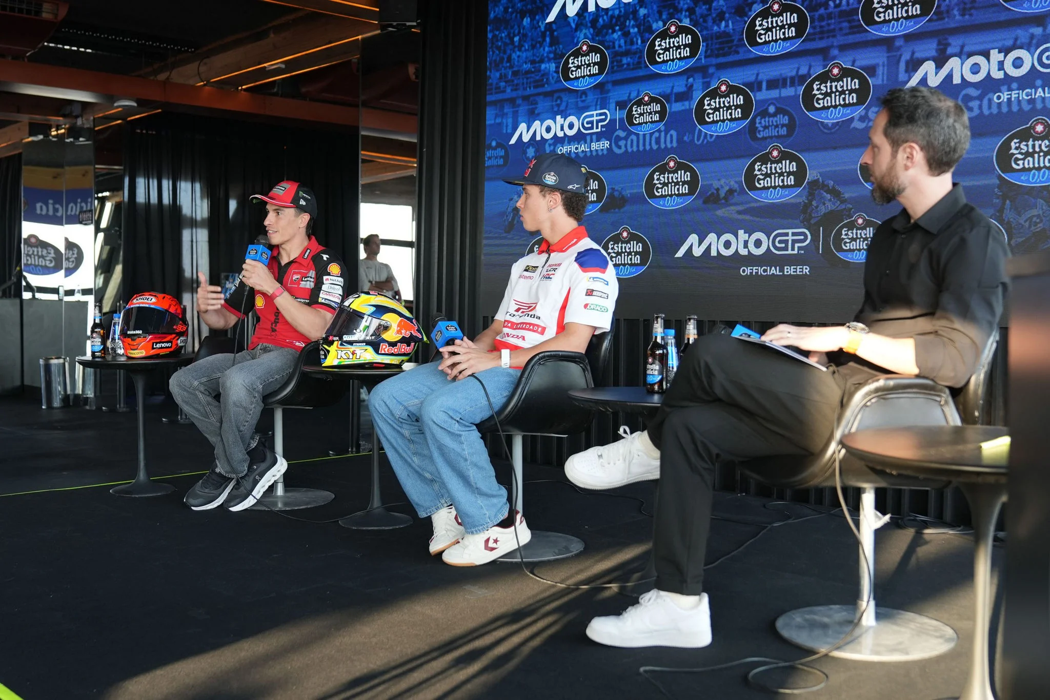 Rueda de prensa Estrella Galicia 0,0 con Marc Márquez y Diogo Moreira