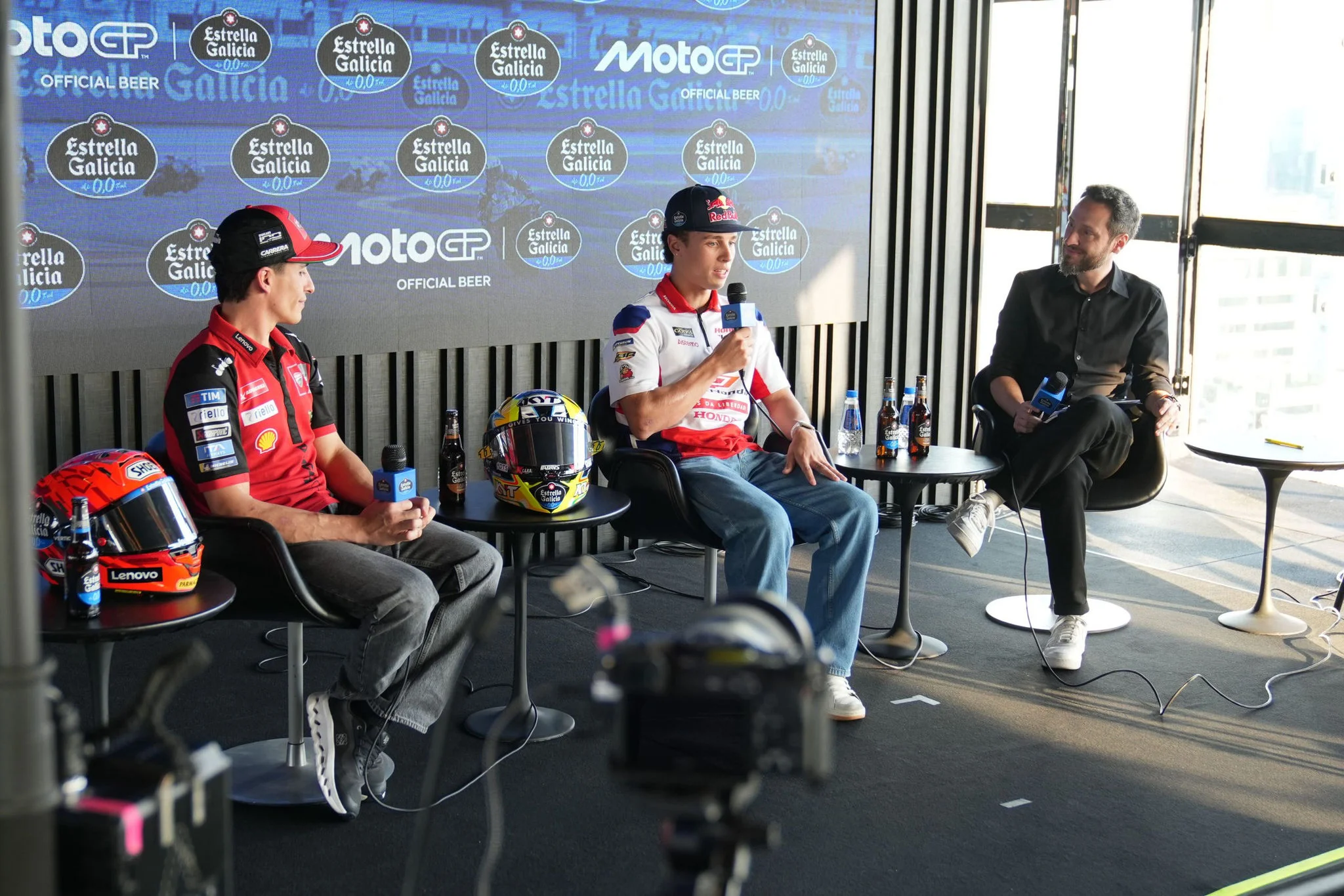 Rueda de prensa Estrella Galicia 0,0 con Marc Márquez y Diogo Moreira
